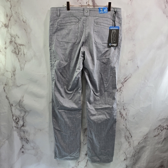 Kuhl Pants Womens 14 X 30 Short Light Gray Cabo Ripstop Linen High Rise UPF - Picture 1 of 12